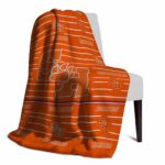 sam houston bearkats striped pattern orange blanket best selling