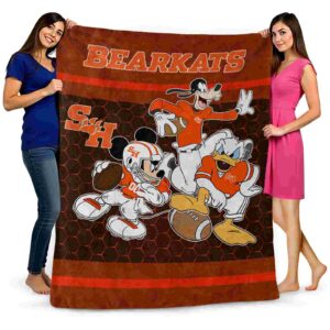 sam houston bearkats three musketeers orange blanket fashion forward