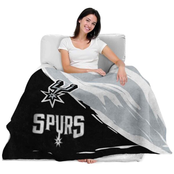 san antonio spurs brushstrokes silver white blanket latest model