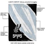san antonio spurs brushstrokes silver white blanket new arrival