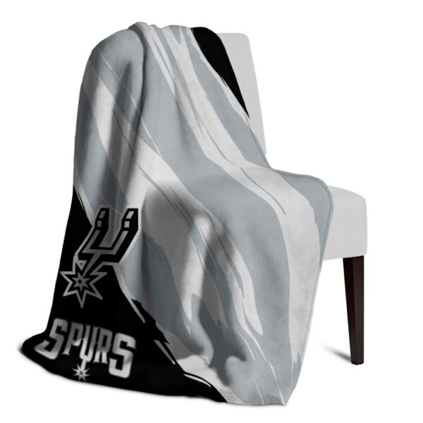 san antonio spurs brushstrokes silver white blanket top rated