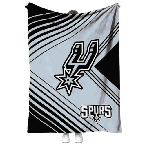 san antonio spurs diagonal stripes silver blanket best selling