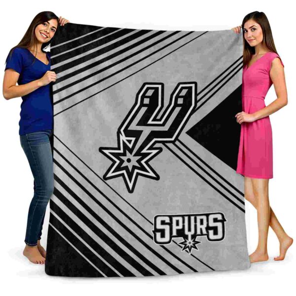 san antonio spurs diagonal stripes silver blanket fashion forward