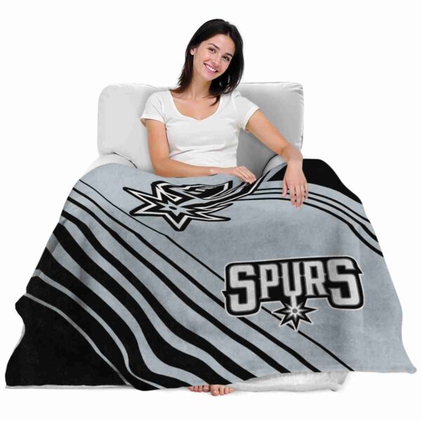 san antonio spurs diagonal stripes silver blanket latest model
