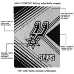 san antonio spurs diagonal stripes silver blanket new arrival