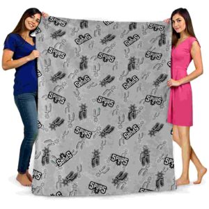 san antonio spurs diehard fans silver blanket fashion forward