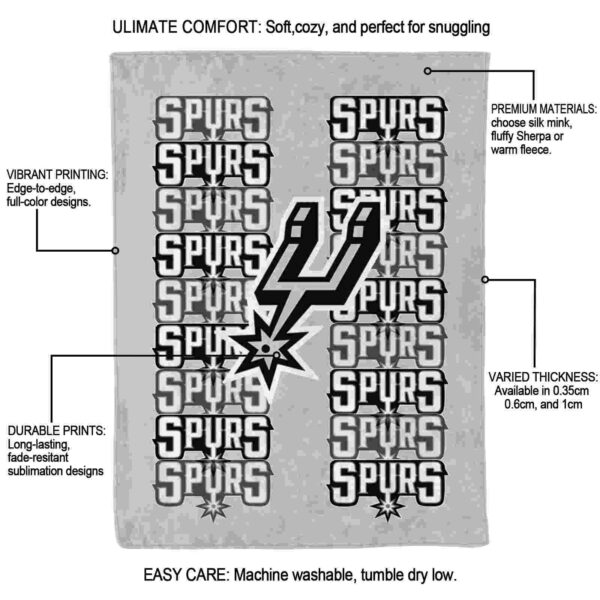san antonio spurs fan pride silver blanket new arrival