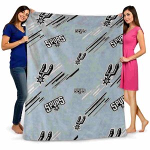 san antonio spurs fan spirit silver blanket fashion forward