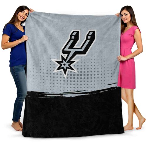 san antonio spurs gradient dots silver blanket fashion forward