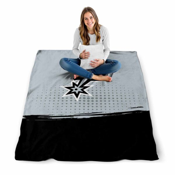 san antonio spurs gradient dots silver blanket high quality