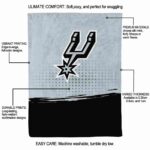 san antonio spurs gradient dots silver blanket new arrival