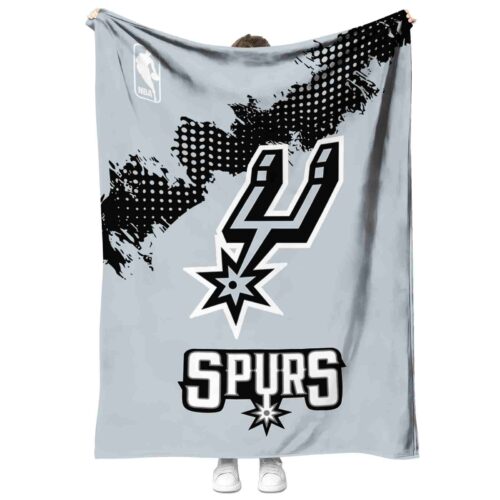 san antonio spurs grunge texture silver blanket best selling