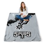 san antonio spurs grunge texture silver blanket high quality
