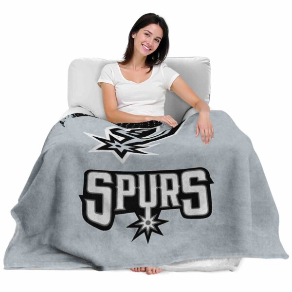 san antonio spurs grunge texture silver blanket latest model