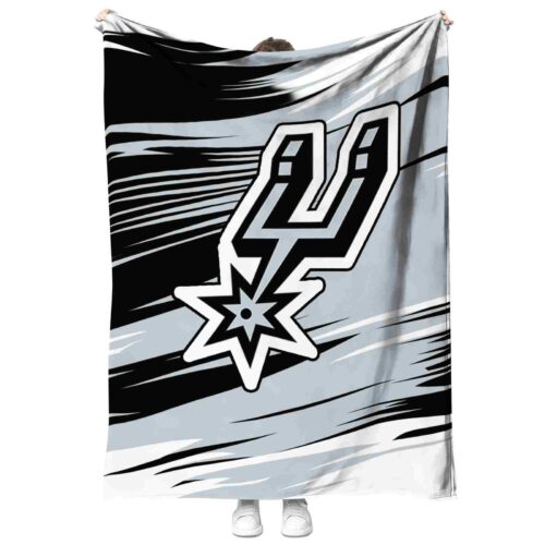 san antonio spurs paint streaks silver white blanket best selling