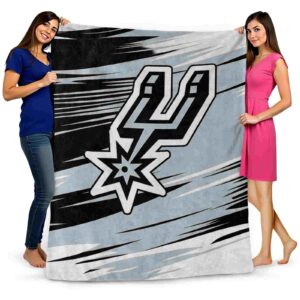 san antonio spurs paint streaks silver white blanket fashion forward