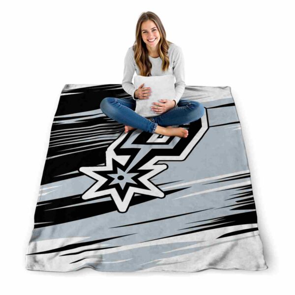 san antonio spurs paint streaks silver white blanket high quality
