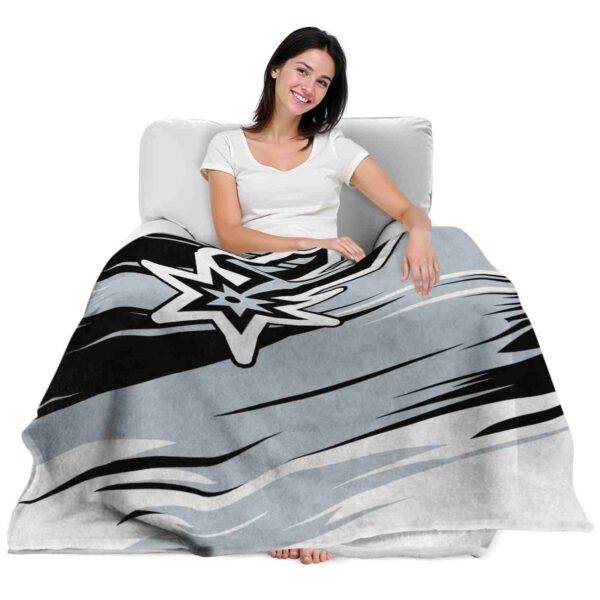 san antonio spurs paint streaks silver white blanket latest model