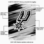 san antonio spurs paint streaks silver white blanket new arrival