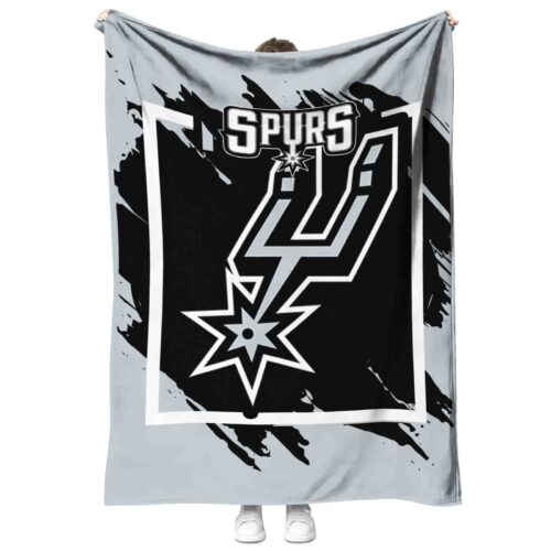 san antonio spurs splatter effect silver blanket best selling