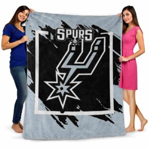 san antonio spurs splatter effect silver blanket fashion forward