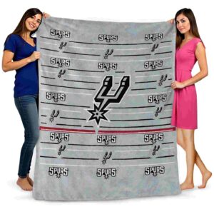 san antonio spurs striped pattern silver blanket fashion forward
