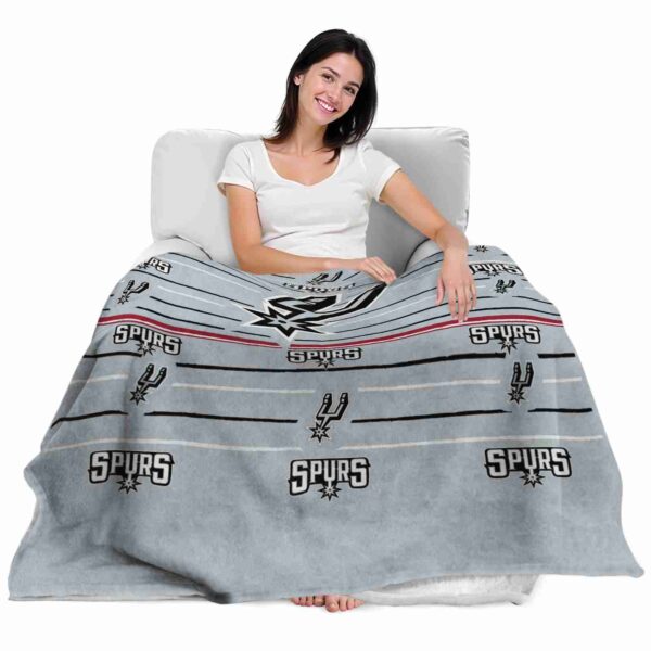 san antonio spurs striped pattern silver blanket latest model