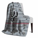san antonio spurs striped pattern silver blanket top rated