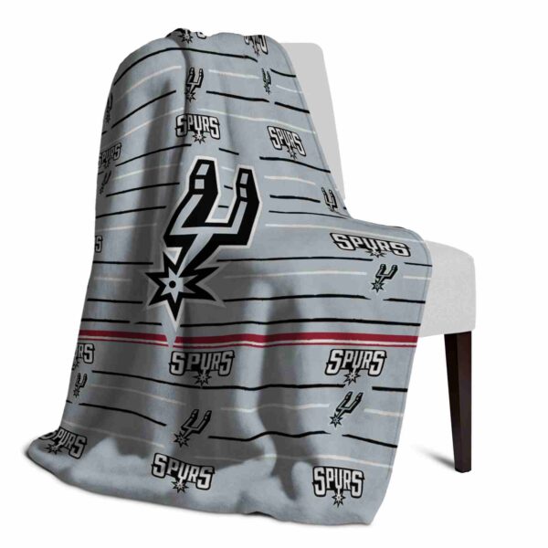 san antonio spurs striped pattern silver blanket top rated
