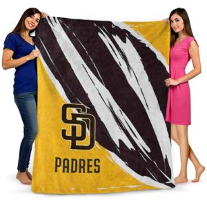 san diego padres brushstrokes brown white blanket fashion forward