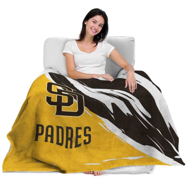 san diego padres brushstrokes brown white blanket latest model