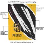 san diego padres brushstrokes brown white blanket new arrival