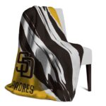 san diego padres brushstrokes brown white blanket top rated