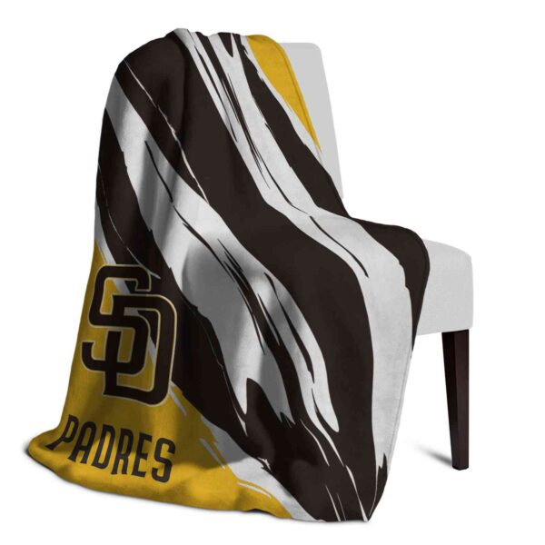 san diego padres brushstrokes brown white blanket top rated