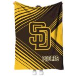 san diego padres diagonal stripes brown blanket best selling