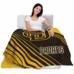 san diego padres diagonal stripes brown blanket latest model