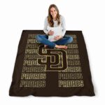 san diego padres fan pride brown blanket high quality