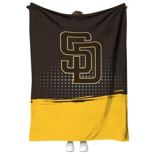 san diego padres gradient dots brown blanket best selling
