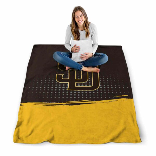 san diego padres gradient dots brown blanket high quality