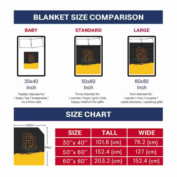 san diego padres gradient dots brown blanket trendy