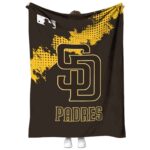 san diego padres grunge texture brown blanket best selling