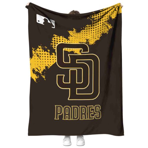san diego padres grunge texture brown blanket best selling