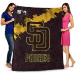san diego padres grunge texture brown blanket best selling