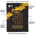 san diego padres grunge texture brown blanket best selling