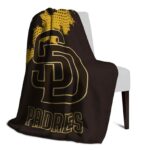 san diego padres grunge texture brown blanket best selling