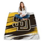 san diego padres paint streaks brown white blanket best selling