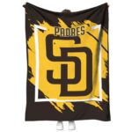 san diego padres splatter effect brown blanket best selling