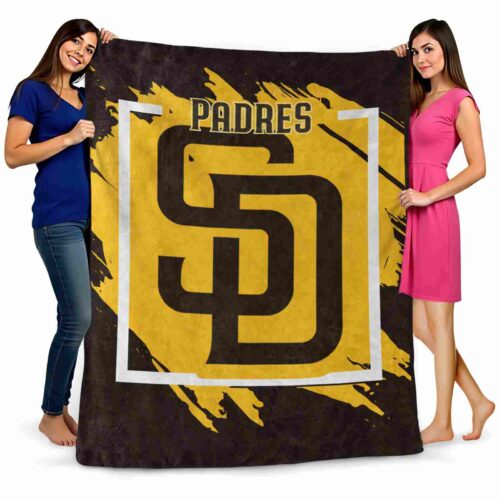 san diego padres splatter effect brown blanket fashion forward