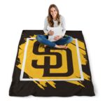 san diego padres splatter effect brown blanket best selling