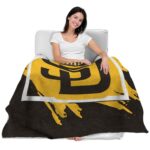 san diego padres splatter effect brown blanket best selling